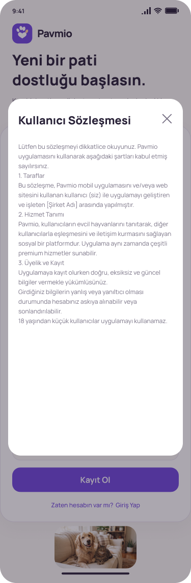 Pavmio Engellenen hesaplar ekranı