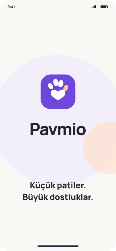 Pavmio Açılış ekranı